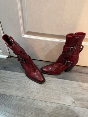 Free People leather - Carter belted boots